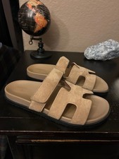 Men’s Hermès Oran Sandals in Beige Suede with Adjustable Strap size 8 EU 41 Unisex Sandals price