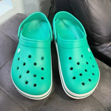 Crocs unisex  US 9(M) 11 (W)Green/Sandals On Adjustable Heel Strap look the size Unisex Sandals price
