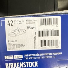 Birkenstock Arizona BS Black Birko-Flor Sandals Buckle Strap EU 42 US 11 Unisex Sandals price