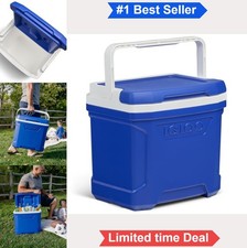 Hard Cooler 16 Quart Insulated Ice Chest Camping Tall Bottles Lid Handle Bottle Coolers price