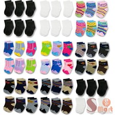 12 Pairs Multi Color NewBorn Baby Kids Infant Toddler Crew Soft Socks 0-24 month Baby Socks price