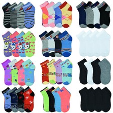 Lot 12 Pairs Kids Baby Toddler Boy Girl Ankle Crew Socks Cotton Casual Size 0-8 Baby Socks price