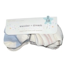 Wander + Dream Infant Baby Socks 8 Pack Multicolor Super Soft Turn Cuff Quarter Baby Socks price
