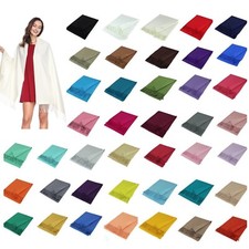 Soft Silky Pashmina Shawl Wrap Women Solid Scarf Wedding Bridal Evening Dress Women's Scarf price
