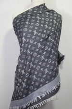Auth Louis Vuitton  Scarf Shawl Stole Wrap Silk Wool  Multicolor Used Women's Scarf price