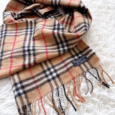 Vintage Burberrys Cashmere Scarf Nova Check Made in England Women's Scarf price