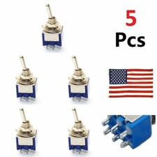 Toggle Switches 5 Pcs 3 Position Mini MTS-203 6-Pin DPDT ON-OFF-ON 6A 125VAC Switches price