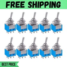 10Pcs DPDT Mini Toggle Switch 6-Pin 2 Position ON/ON Miniature Toggle Switches 6 Switches price
