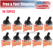 10x Waterproof Heavy Duty Toggle Switch ON/OFF 2 Terminal Car Boat SPST 15A 250V Switches price