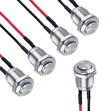 5-Pcs 12 mm Momentary Push Button Switch Waterproof Push Button Switch Round Switches price