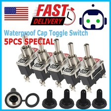 5X Toggle Switch Rocker Heavy Duty 15A 250V SPST 2 Terminal Car Boat Waterproof Switches price
