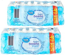 NEW (2 pack) 16.9 Fl. Oz., Great Value Purified Drinking Water, 40 Count Water Purifier price