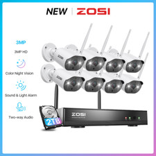 ZOSI 8CH 2K 3MP Wireless IP Security Camera System Audio CCTV Color Night HDD Security System Sets price