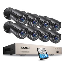 ZOSI 5MP Lite 8CH DVR 1080P Security Camera System with Hard Drive 1TB Outdoor Security System Sets price
