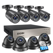 ZOSI 8CH 1080p H.265+ Security Camera System 5MP Lite CCTV DVR Outdoor HD IR Kit Security System Sets price