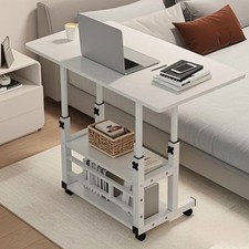 3tier Standing Desk Crafting Workstation Shelving Mobile Computer Desk W/ Wheels Office Desk price