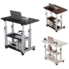 3 Tier Rolling Computer Desk Laptop Table Height Adjustable Study Table 60x40cm Office Desk price