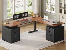 L Shaped Electric Standing Desk with 6 Drawers, Height Adjustable Computer Desk Office Desk price