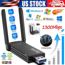 USB 3.0 Wireless WIFI Adapter 1300Mbps Long Range Dongle Dual Band 5Ghz Network Wireless Adapter price
