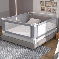 3 Piece King Size Bed Rail for Toddlers Adjustable Baby Safety Guard Grey. Baby Bed Rail price
