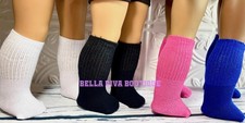 COTTON SOCKS Solid Colors 18 Inch Dolls, 18" Baby Doll Socks Baby Tights price