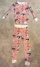 Little Sleepies 2T Bamboo Viscose 2pc Long Sleeve Snug Fit Animal Pajamas Pink Baby Tights price