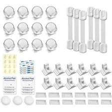 Baby Safety Set, 6 Safety Strap, 12 Magnetic Cabinet Locks, 12 Corner Protectors Baby Safety Set price