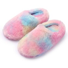 Girls Faux Fur Slippers Plush House Shoes Warm Bedroom Memory Foam Slippers Girls' Slippers price