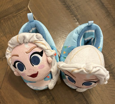 Disney Frozen Elsa Toddler Girls Blue Slip-On Slippers 3D Non-Slip Size 5-6 Girls' Slippers price
