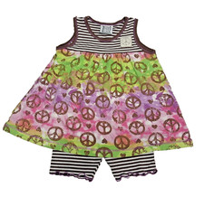 MIS-TEE-V -US  PANT SET * PEACE *STRIPES ~ Toddler abt Size 2T Baby Shirt price