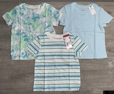 Cat & Jack Blue Green Striped Tie Dye Tshirts Set Of 3 Baby Boy Size 18months NW Baby Shirt price