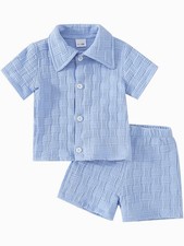 Toddlers and Baby Boys' Summer Clothes Infant Boy Button-town Shirt and Short... Baby Shirt price