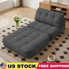 Folding Lazy Sofa Bed 3-in-1 Foldable Couch Bed with Zipper Washable Cover Grey Loveseat price