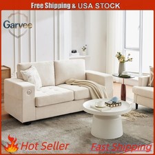 Loveseat Sofa 70" Cloud Couch USB Type-C Removable Covers Wood Armrest Small Spa Loveseat price