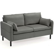 57.9" Modern Upholstered Loveseat Sofa with 2 Cushions and Side Pockets Loveseat price