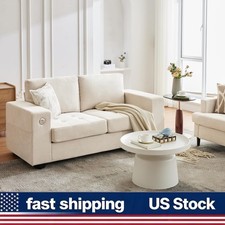 Cloud Couch 70" Loveseat Sofa Removable Covers USB Type-C Wood Armrest Small Spa Loveseat price