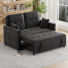 3 in 1 Convertible Sleeper Sofa Pull Out Bed Loveseat Couch Adjustable Backrest Loveseat price
