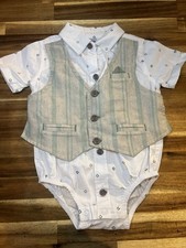 Little Lad Vest One Piece Bodysuit Size 6/9 Months Baby Undershirt price