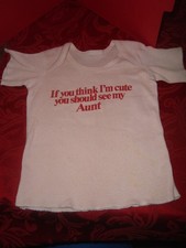 Pnk Infant 3-6mon Undershirt IF YOU THINK I'M CUTE YOU SHOULD SEE MY AUNT Baby Undershirt price