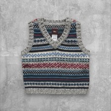 Tea Collection Toddler Boys Fair Isle Sweater Vest Size 18-24M Cotton Blend Baby Undershirt price
