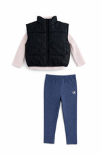 Calvin Klein  Girls 3 Pieces Vest Set Size 2T, 3T, 4T Baby Undershirt price