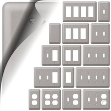 Devon Switch Plate Brushed Nickel Wallplate Outlet Cover Toggle Duplex Rocker Outlet Cover price