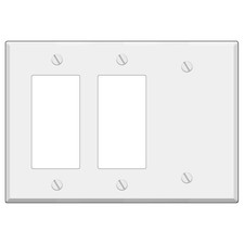 White Metal Outlet Cover, 3-Gang Standard Size, Blank And Decorator Switch Wall Outlet Cover price
