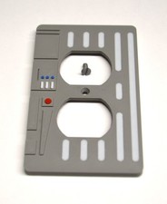 STAR WARS Inspired - Outlet Wall Cover Plate Imperial Style COLOR MATCHED SCREW Outlet Cover price