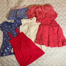 Girls Toddler Clothing Lot 6 Pieces Size 2T Dresses Skirts & Tops Cotton Baby Skirt price