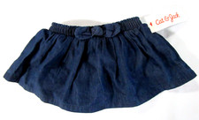 NEW Cat & Jack Baby Girls' Blue Denim Skirt Size 0-3M Baby Skirt price