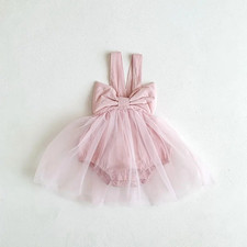 Infant Baby Girl Tutu Skirt Dress Big Bow Birthday Newborn Tulle Jumper Bodysuit Baby Skirt price