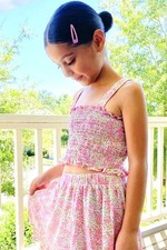 Kids Floral Smock Tank Top Skirt Set Baby Skirt price