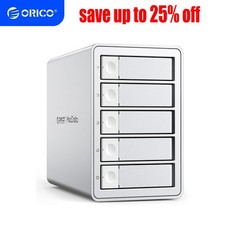 ORICO 5 Bay RAID Hard Drive Enclosure Case 2.5/3.5" SATA HDD/SSD Dock Station US HDD Enclosures price