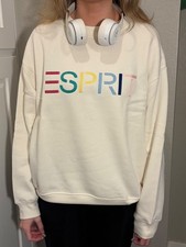 Esprit NWT Women's Logo 80's Crewneck Viral Cream, Blue, Green S M L XL XXL Women's Sweatshirt price